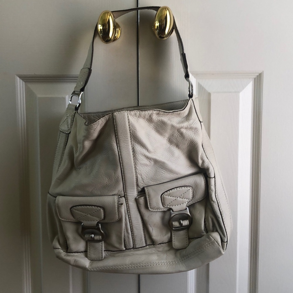 White Michael Kors leather purse